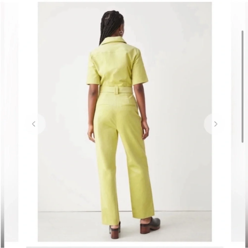 & Other Stories Yellow Corduroy Belted Jumpsuit - Picture 9 of 10